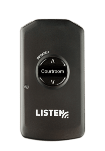 ListenIR 4200 Receiver with Courtroom on screen