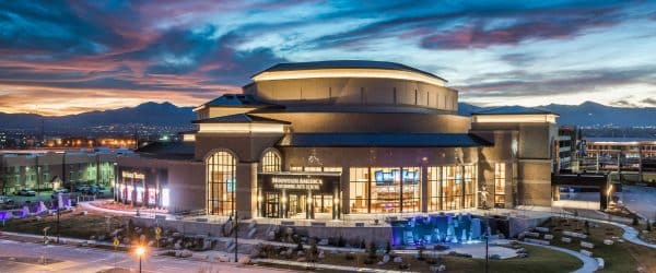 Hale Center Theater at sunset.