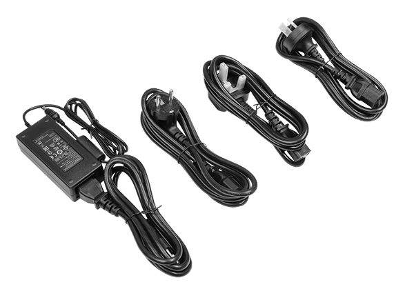 All 4 12 VDC replacement power supply cords for LT-800 shown