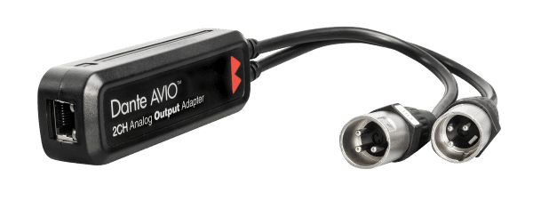 Adaptador XLR de salida de 2 canales Dante negro