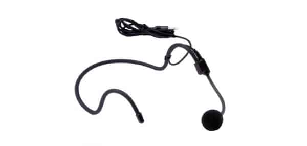 Microphone that wraps around the back of the head and over both ears for a secure fit - LA278