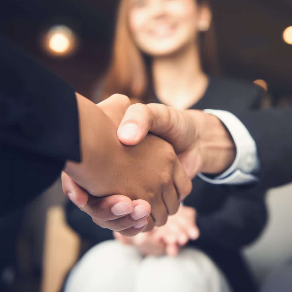Handshake during business deal