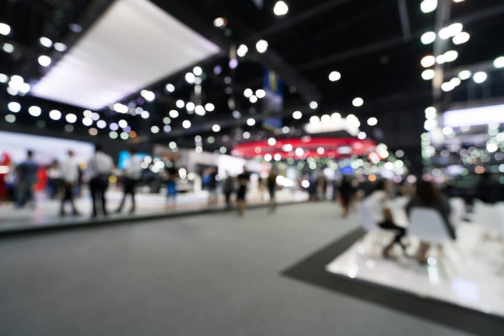 Defocused image at a tradeshow event