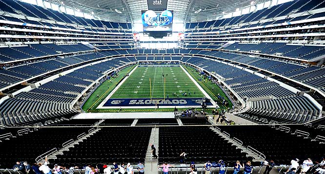Aerial view of the Dallas Cowboys Football Stadium