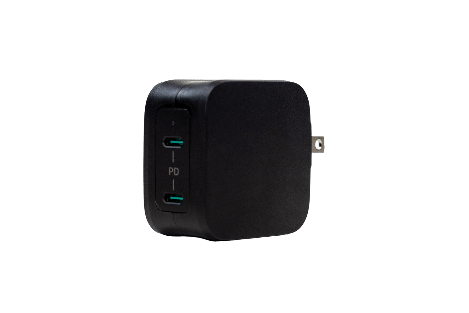 Une photo d'un chargeur USB-C à 2 ports